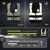 AYKRM Black Fire Rescue High Visibility Reflective Safety Vest