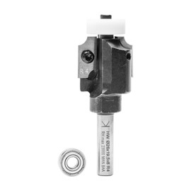 ENT Welpa Rounding Over Cutter and Beading Cutter TC Shank (C) 8 mm, Diameter (A) 26 mm, B 19,5 mm, R 4 mm, T 0/2,5 mm, D 30 mm, d 18/13 mm, with Two Ball Bearings