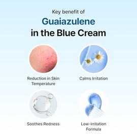 DearKlairs Crema calmante azul medianoche | Hidratante facial para aliviar el enrojecimiento, guaiazuleno, EGF y ceramida, recuperación postratamiento