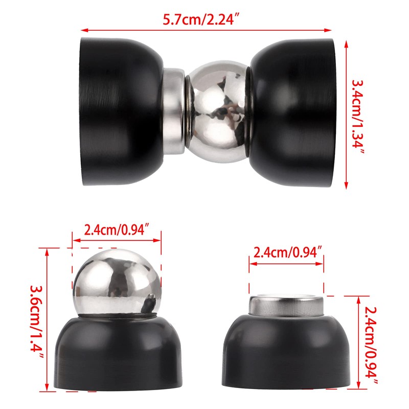 IGNPION Set of 2 Door Holder Mini Magnetic Door Stoppers