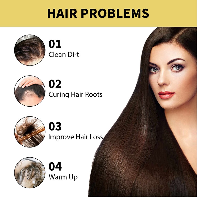 100ml Ginger Hair Regrowth Shampoo Dandruff Removal Itching Relief Deep