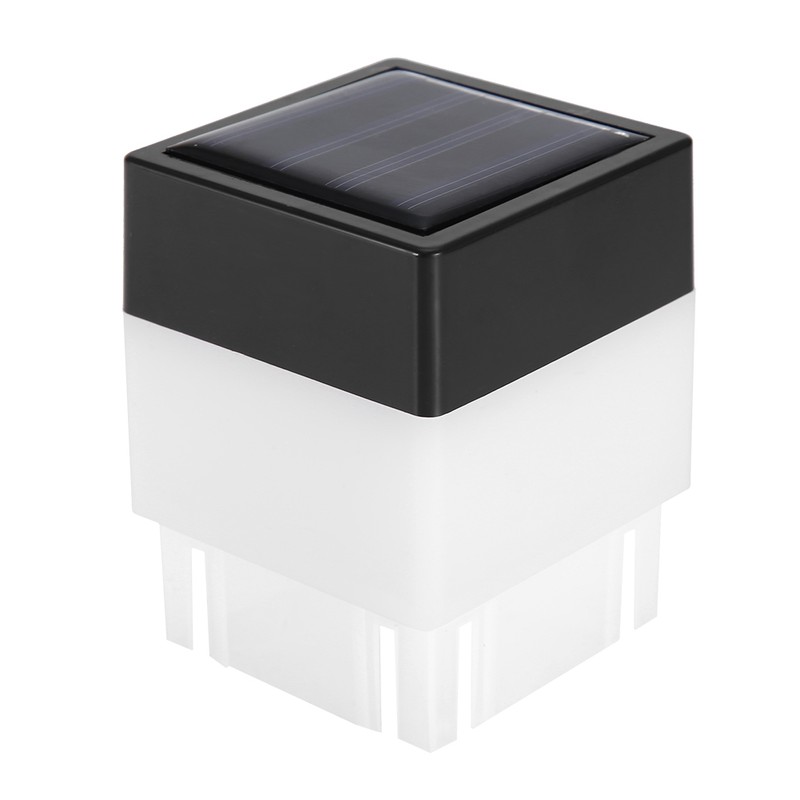 Solar Powered LED Square White Light for Garden Fence Courtyard