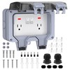 Double Outdoor Outlet with Cover IP66 Waterproof Outdside Plug Socket