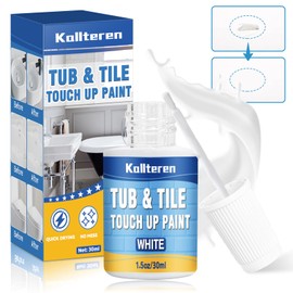 Tub and Tile Paint, White Touch Up Pen for Countertop, Bathtub, Porcelain Paint for Any Scratches Spots on Tiles, Sinks, Enamel, Toilets, 1.5 Fl Oz