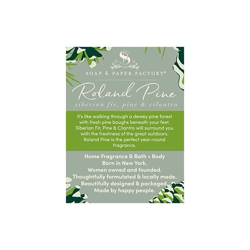 Soap & Paper Factory Roland Pine 3.65 Oz Reed Diffuser