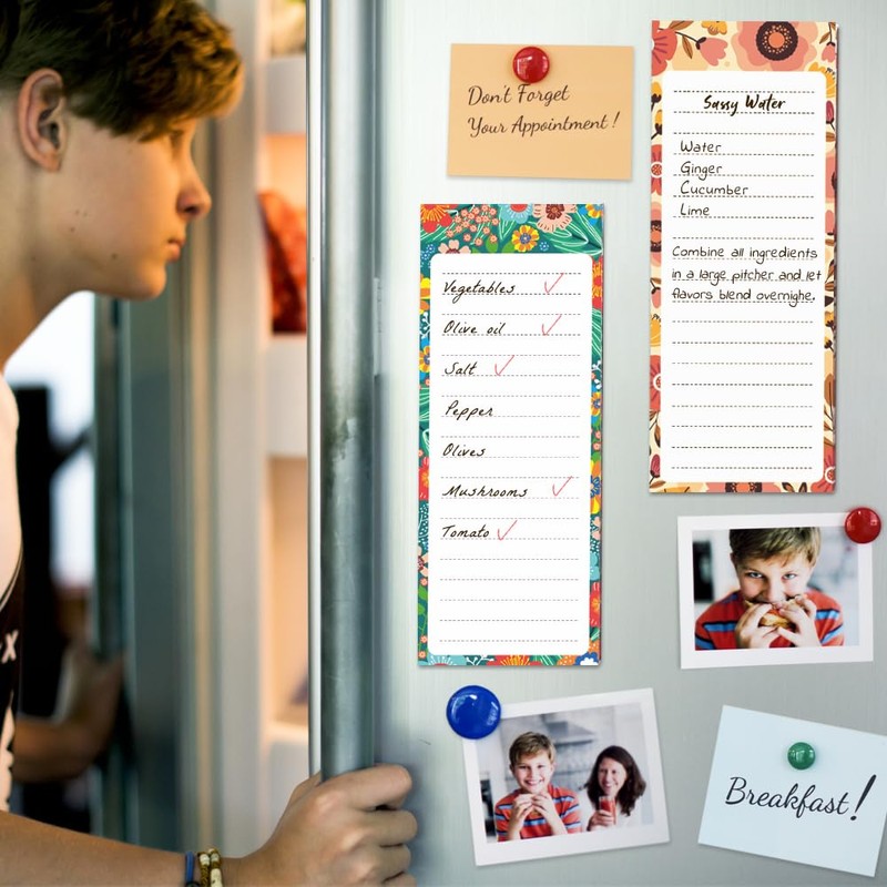 KiDEPOCH Magnet Notepads for Refrigerator, Magnetic To Do List Notepad