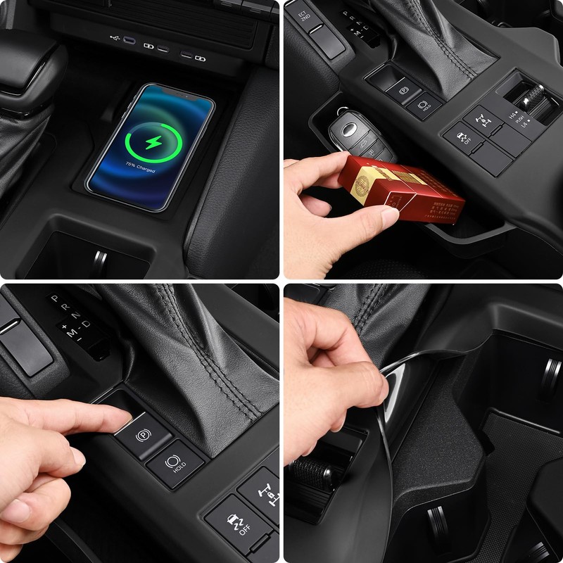SFWAYA Console Silicone Storage Box for 2024 2025 Toyota Land