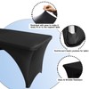 Dololoo Stretchable Tablecloths 6ft for Rectangle Tables with Open Back,