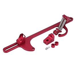 SBC Sniper Throttle Cable Bracket, for Holley Carb Throttle Actuator, Billet Aluminum Throttle Cable Carburetor Bracket for Holley 4150 & 4160 Series Carburetor Red