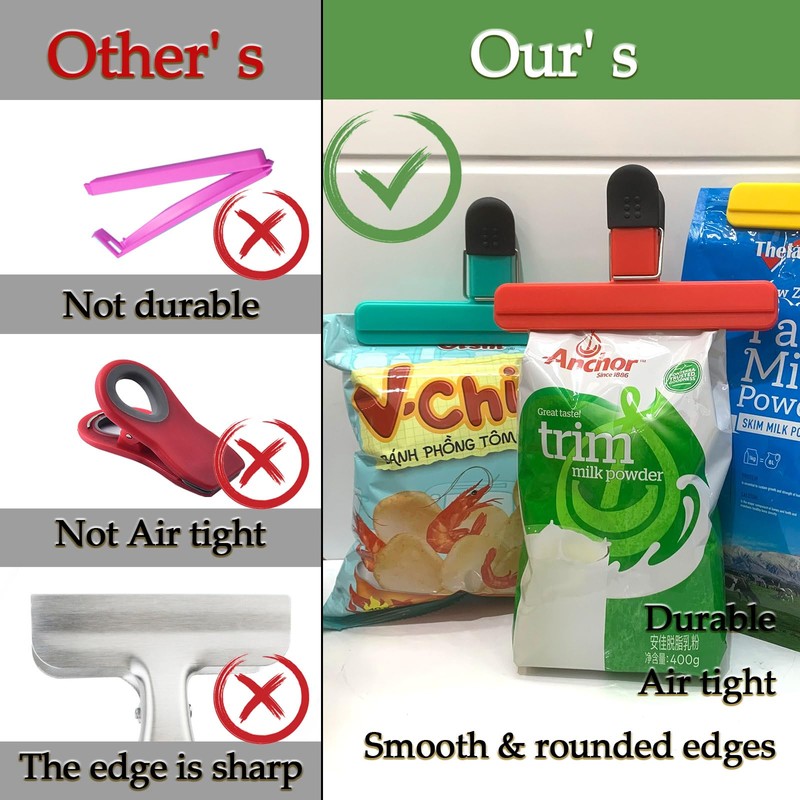 Aranray 11 Pack Plastic Food Bag Clips for Food Storage