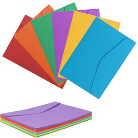 Multicoloured Envelopes, Colourful Envelopes, Pack of 60, Colourful Envelopes, for Christmas, Thanksgiving, Wedding, Birthday (11.5 x 8 cm)