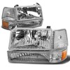 Auto Dynasty Chrome Houisng Amber Corner Headlight w/Bumper Lamps+Tool Kit