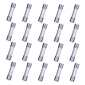 HUAREW F6.3AL250V 20 Pcs 5x20mm Fast-Blow Glass Fuse 6.3A 250V 0.2x0.78 inch time delay Fuse(Pack of 20 Pcs)