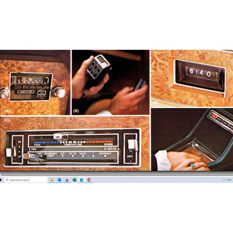 Mercury 1975-1980 Mercury Monarch Dash Panel, Vinyl Restoration Decal Kit,