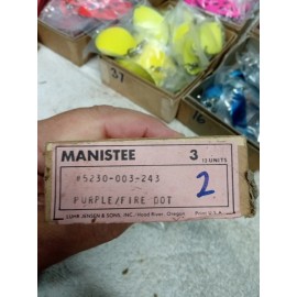 Unbranded Manistee #3 Purple/Fire Dot. New. Box 19/2