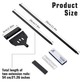 Prasacco Algae Scraper for Glass Aquariums, 21" Handheld Aquarium Scraper for Glass Tanks Fish Tank Algae Remover with 10 Replacement Heads Aquarium Cleaning Tools