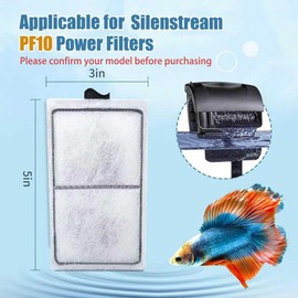 Zuqqony 8 Pack PF-S Filter Cartridges Compatible with Silenstream PF10 Power Filters, Remplacement Aquarium Carbon Cartridge with Zeolite