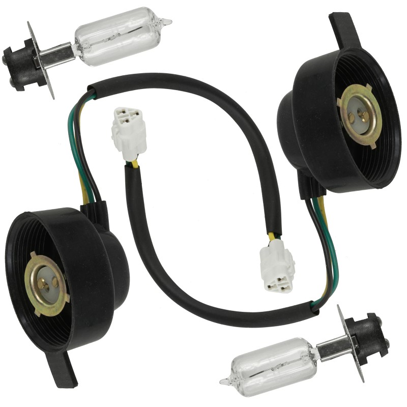 Caltric 2X LH RH Headlight Socket and Bulb for Yamaha