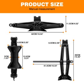Scissor Jack for Car - 2 Ton Car Jack Kit, Portable Tire Jack, Professional Scissor Jack for Car Van SUV and Auto, Heavy Duty Material Steel Jacks & Stands, Adjustable Height Scissor Jack for Truck