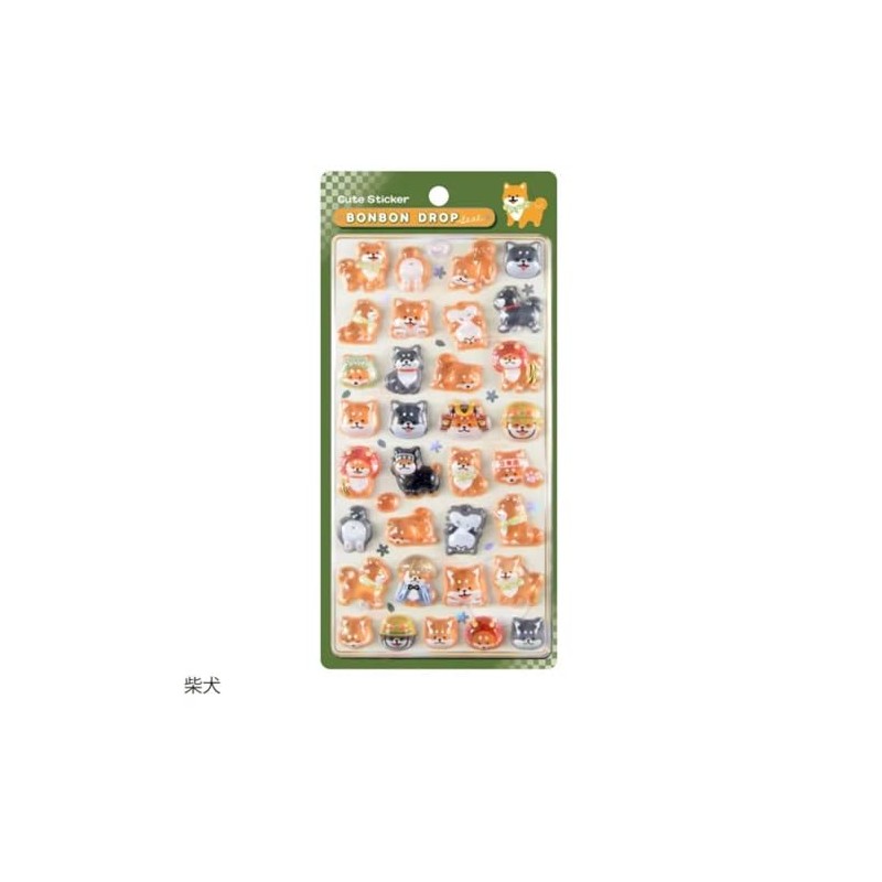 Q-LiA 94476 Bon Drop Seal, Japanese Pattern, Shiba Inu