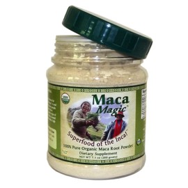 Maca Magic 100 Percent Pure USDA Organic Maca Root Powder in Wide Mouth Jar (7.1 OZ)