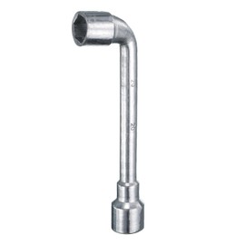 sourcing map L Shaped Angled Hex Socket Wrench 20mm 45# Steel Double Ended Metric 6 Point Tubular Socket Spanner for General Repairing, Pipeline, Bicycle Car Maintenance