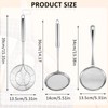 Shappy 3 Pieces Spider Strainer Skimmer Spoon Set, Stainless Steel