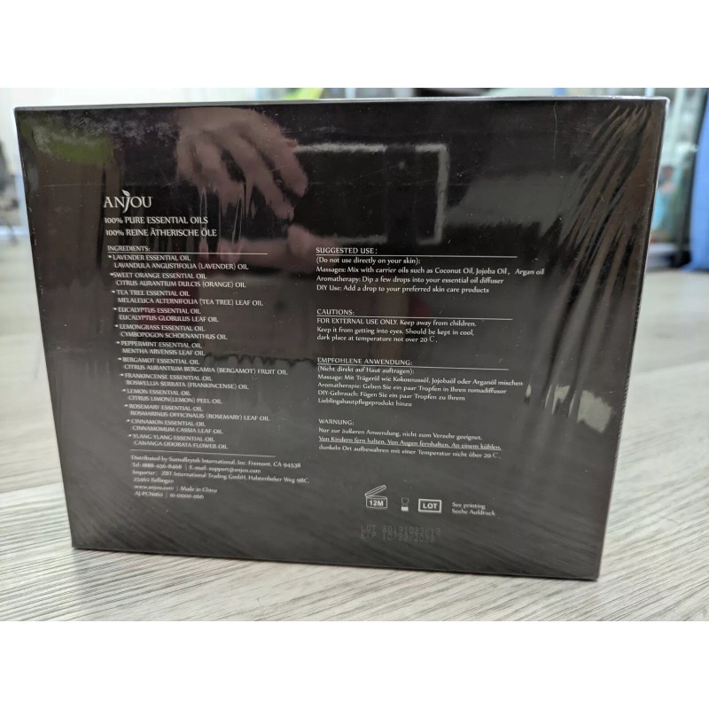 Anjou 12pcs Essential Oils Pure Aromatherapy Diffuser Essential Natural Fragrance