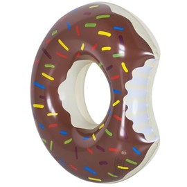 XXL Doughnut Swimming Ring Inflatable Swimming Aid Air Mattress XXL (Brown, 100 cm)