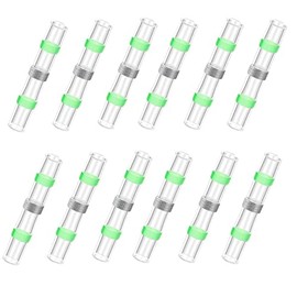 150 Pcs Green Solder Butt Connectors Heat Shrink, AWG 18-16 Automotive Electrical Connectors for Automotive Marine Boat Trailer
