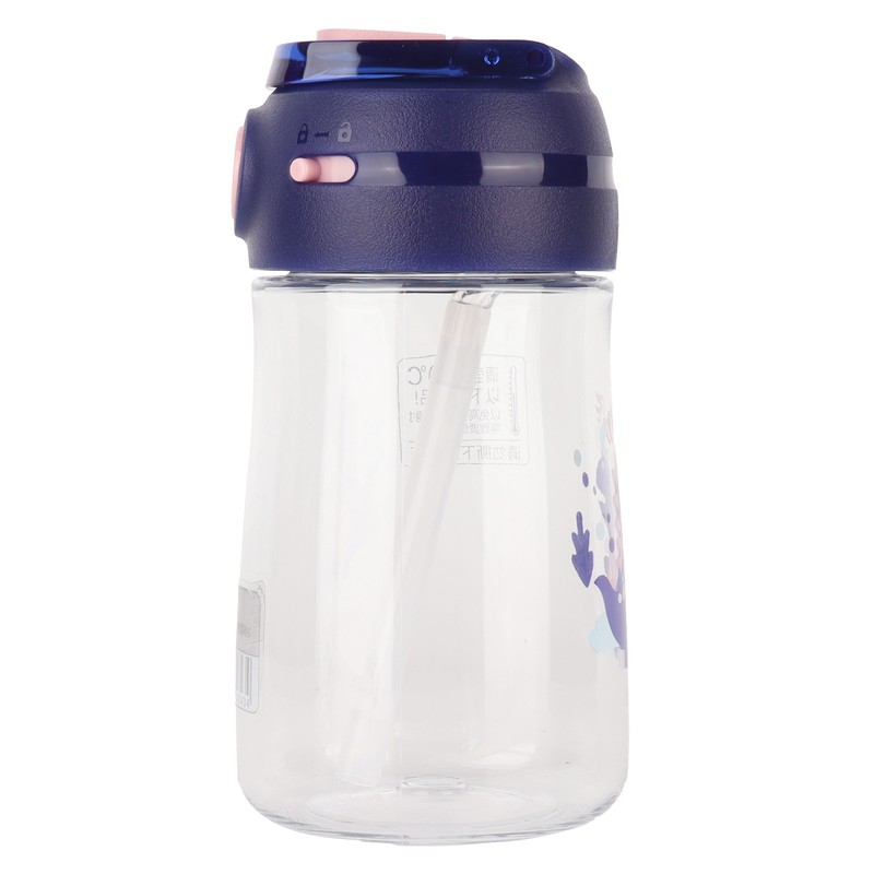 420ml Water Bottle Portable Cute Cartoon Straw Cup Drinking Bottle