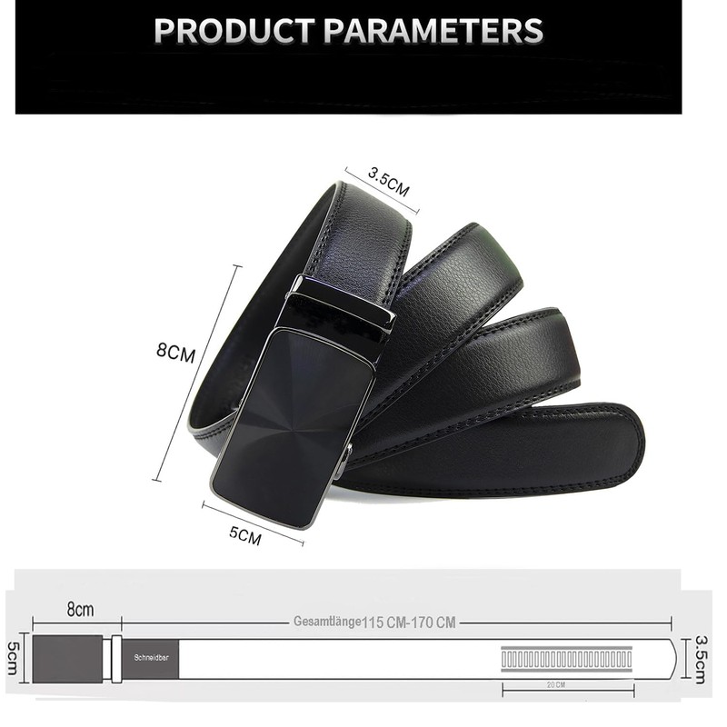 Glamexx24 Men's Belt, Eagle Pattern Belt, Wide 35 mm Automatic