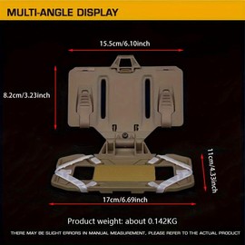 Tactical Vest Phone Holder, 1 Count Foldable Chest Mount Phone Holder, Multifunctional Phone Holder for Outdoor Activities, Stand - Color: Black, Specification: 1 count
