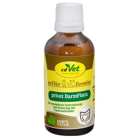 cdVet Naturprodukte privet DarmFlora 50 ml - Schwein, Geflügel, Kaninchen - Nahrungsergänzung - Verdauungsprobleme + gestörte Darmflora - Darmunterstützung - Förderung - Anregung des Immunsystems -