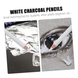 DOITOOL 3pcs Charcoal Pencil White Sketch Pencils Soft for Sketching Drawing Art Supplies for Students and Artists