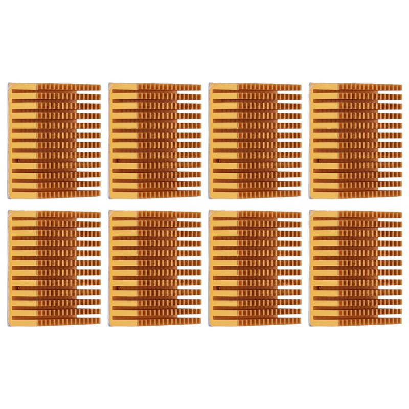 8Pcs Cooling Fins Aluminum Alloy Power Radiator Slotted Heatsink for