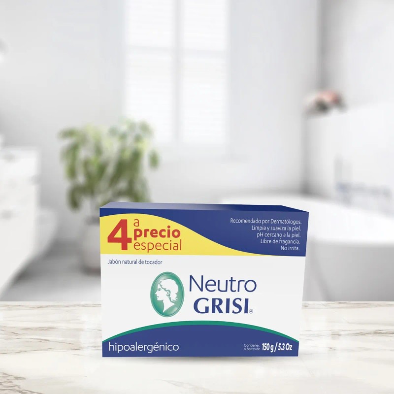Jabón Barra Grisi Neutro Paquete Jabones 150g