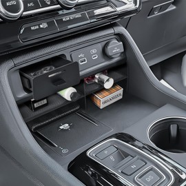 HGWEI HGWEI 2pcs Center Console Organizer Compatible with Honda Pilot 2023-2025/2026 Passport Interior Accessories, Middle Glove Box Hidden Armrest Drawer Gear Shift Storage Tray (Not for Ridgeline)