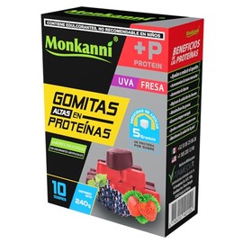 PROTEINA EXTRA con las GOMITAS de MONKANNI cada sobre contiene la misma cantidad de protena que un huevo entero, con menos azcares que las...         