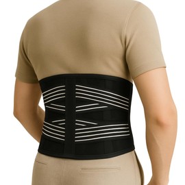 Adjustable Lumbar Support for Men and Women | Back Relief | Ideal for Work or Sports | 4 Springs Size S to XL | Perfect for Sciatica