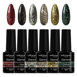 Parisienne Box • Semi-permanent Nail Polish • 6 UV LED Colors • Semi-permanent Manicure Set with 6 Soak Off Gel Nail Polish • European CE Standards • Méanail Paris