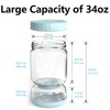 WhiteRhino Glass Pickle Jar with Strainer Flip,34oz Pickle Container,Hourglass Pickle