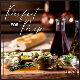 Vikko 3.5" Small Glass Bowls: Clear Bowls - Mise En Place Bowls - Glass Prep Bowls For Cooking - Sauce, Snack, Dessert & Dip Bowls - Glass Cereal Bowls - Glass Bowls for Kitchen - Pinch Bowl Set of 12