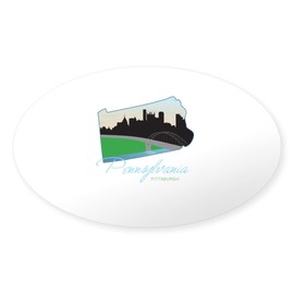 CafePress Pittsburgh Sticker Sticker (Oval 50 pk)