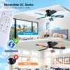 41 inch Ceiling Fans with Lights, Black Flush Mount Ceiling