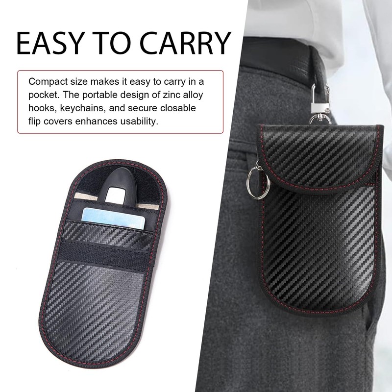 MLY 2 Pack Faraday Key Fob Cover, Faraday Key Fob