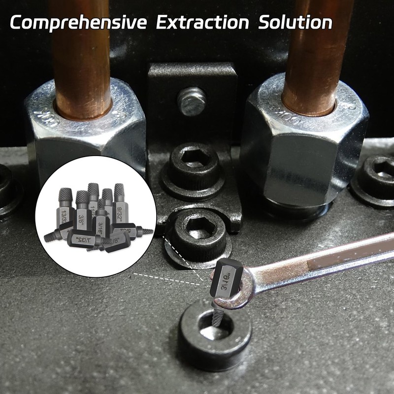 10 pcs Screw Extractor Set, BOSOIRSOU Broken Head Screw Hexagon