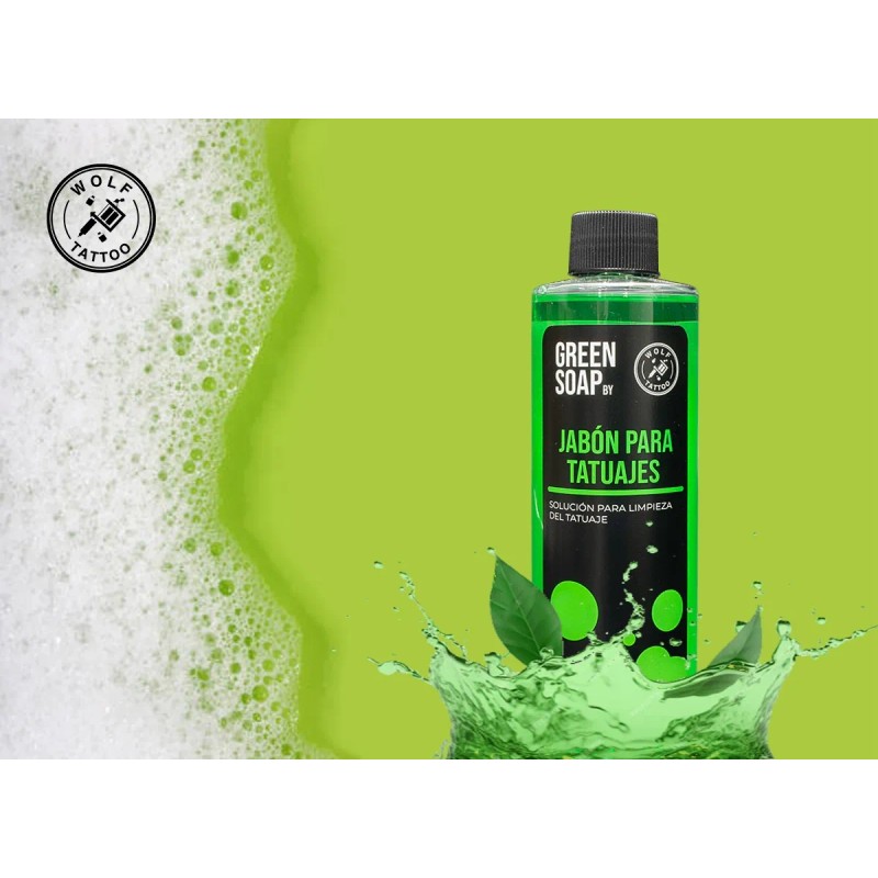 Green Soap Para Tatuaje Profesional 250ml Wolf Tattoo