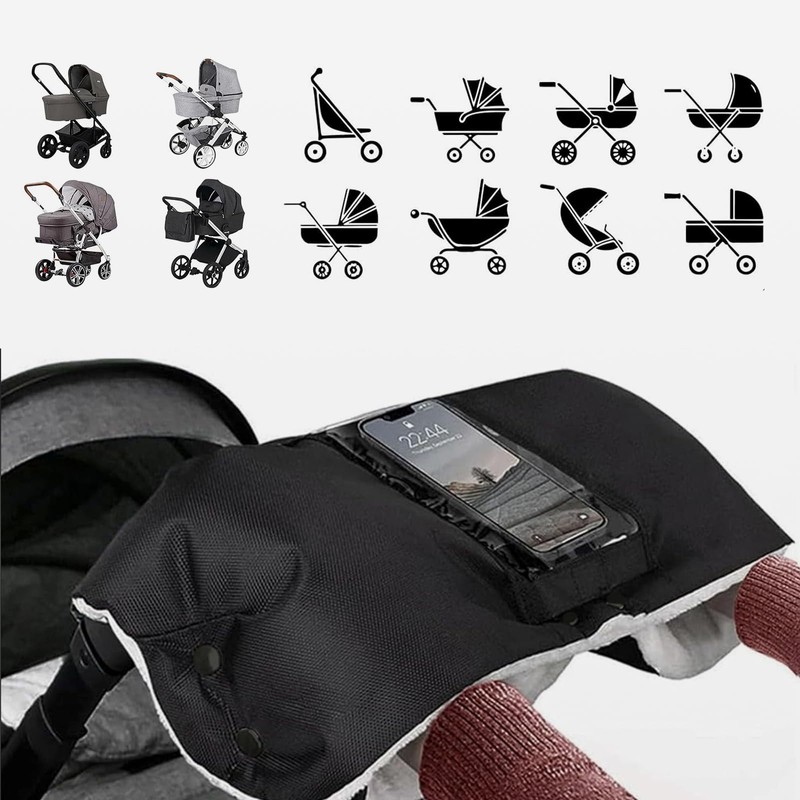 Pram Hand Warmer, Gloves Pram, Hand Muff for Prams, Warmer,