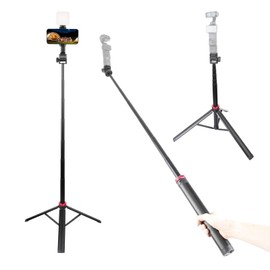 81" Expandable Selfie Stick Tripod for Insta360 Luna Ultra & Osmo Pocket 3